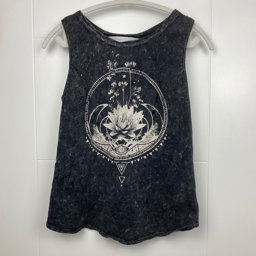 Black Moon Destroyed Tank Top
